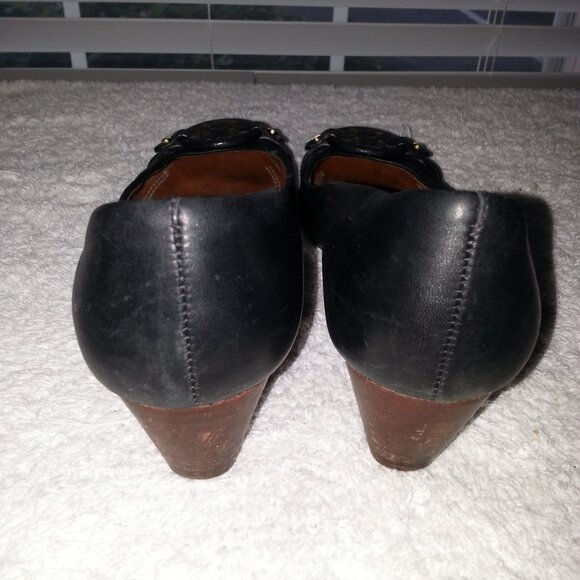 Size 7 Tory Burch Wedge Heels Worn - Picture 7 of 9